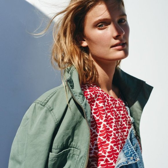 Madewell Red Province Tee in Ikat Bloom Size S - Picture 2 of 8